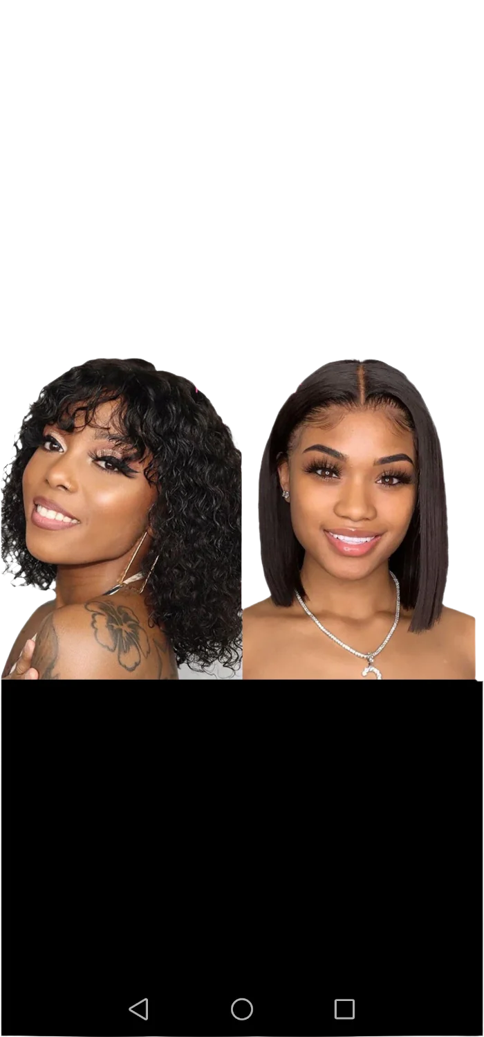 Combo 10 Inch Fringe Water Wave & Full Frontal Bob
